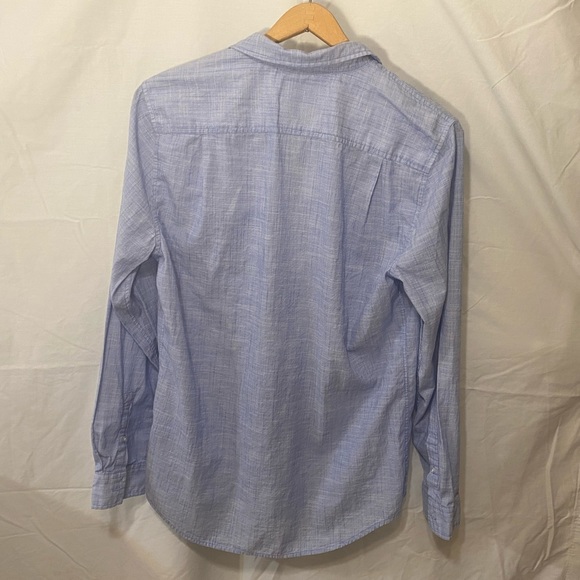 2/30 Guess Mens Lightweight Half Button Down Pullover Collared Shirt Denim Look - Picture 3 of 13